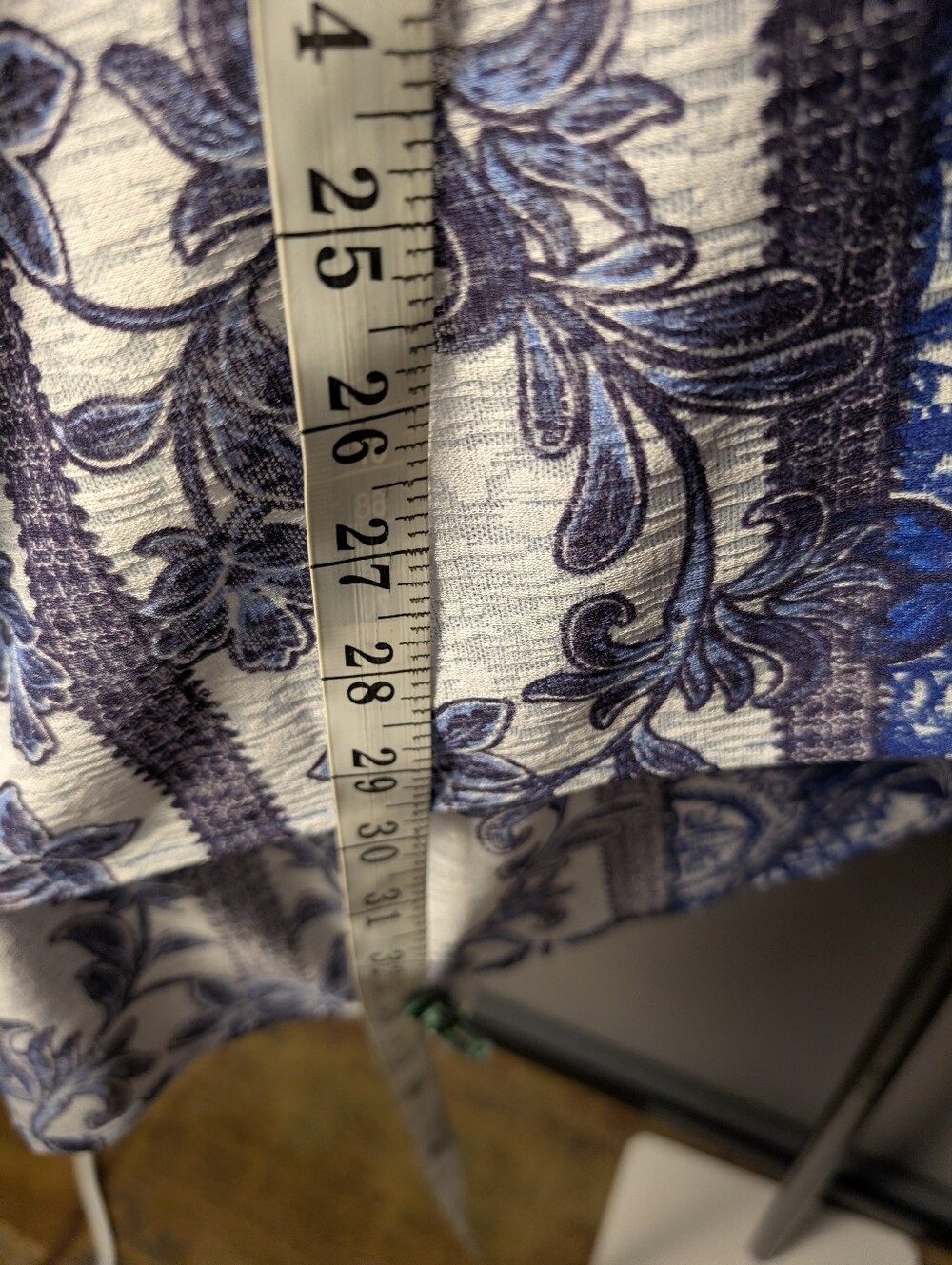 Avenue Blue Paisley Floral Flowy Dolman Tunic Top 18/20 A268 - Picture 5 of 9